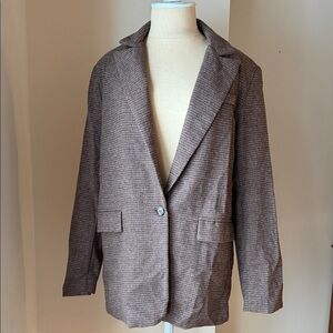 Brown Checkered Blazer